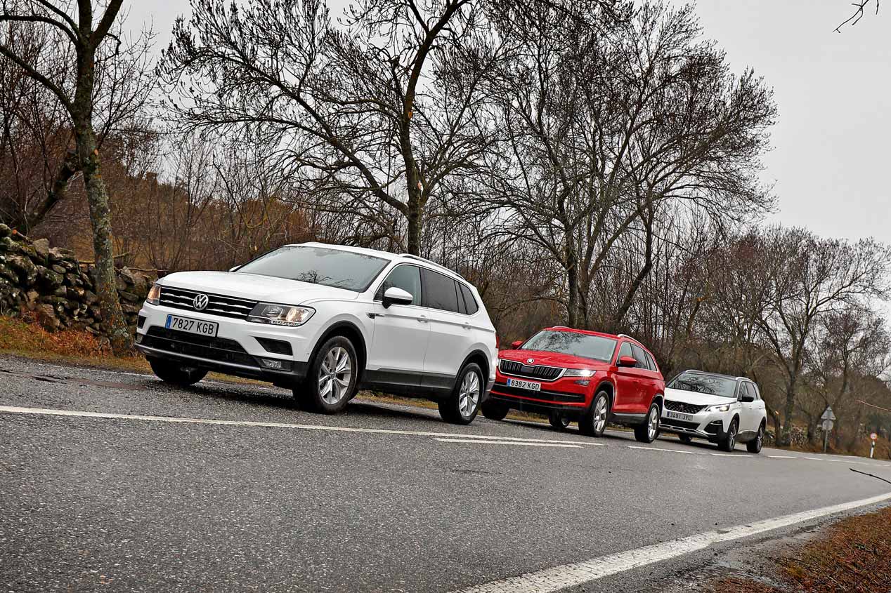 Peugeot 5008, Skoda Kodiaq y VW Tiguan Allspace