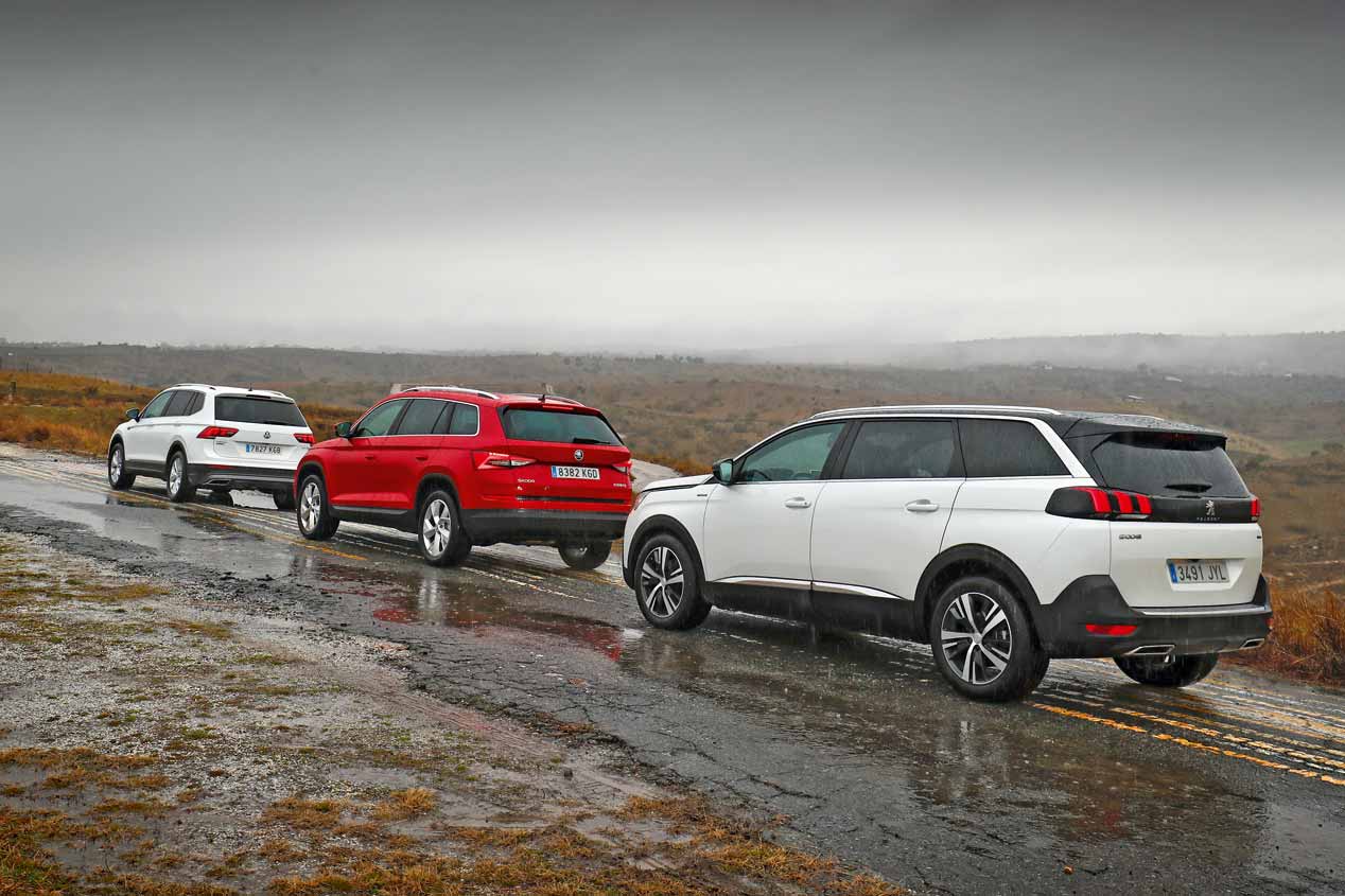 Peugeot 5008, Skoda Kodiaq y VW Tiguan Allspace