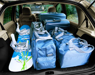 Colocación del equipaje en el coche